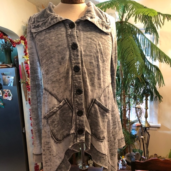 Obey Sweaters - - Womens grey/black sweater.Pixie style.XS